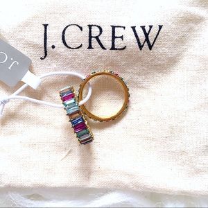 J. Crew Multicolor Colorblock Stack Ring Set